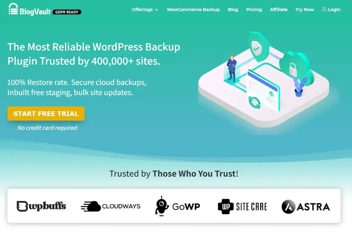 BlogVault backup plugin homepage