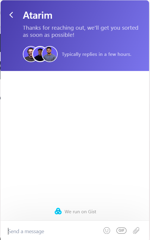 Atarim's live support