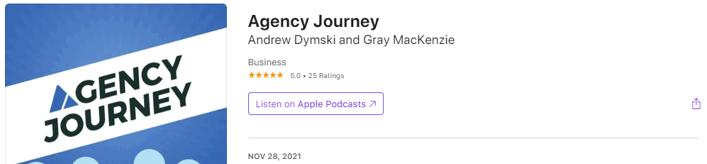Agency Journey by Andrew Dymski and Gray MacKenzie wordpress podcast