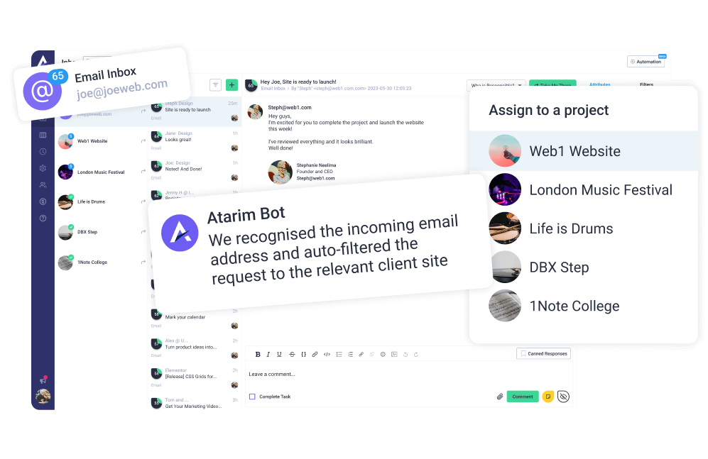 Atarim communication