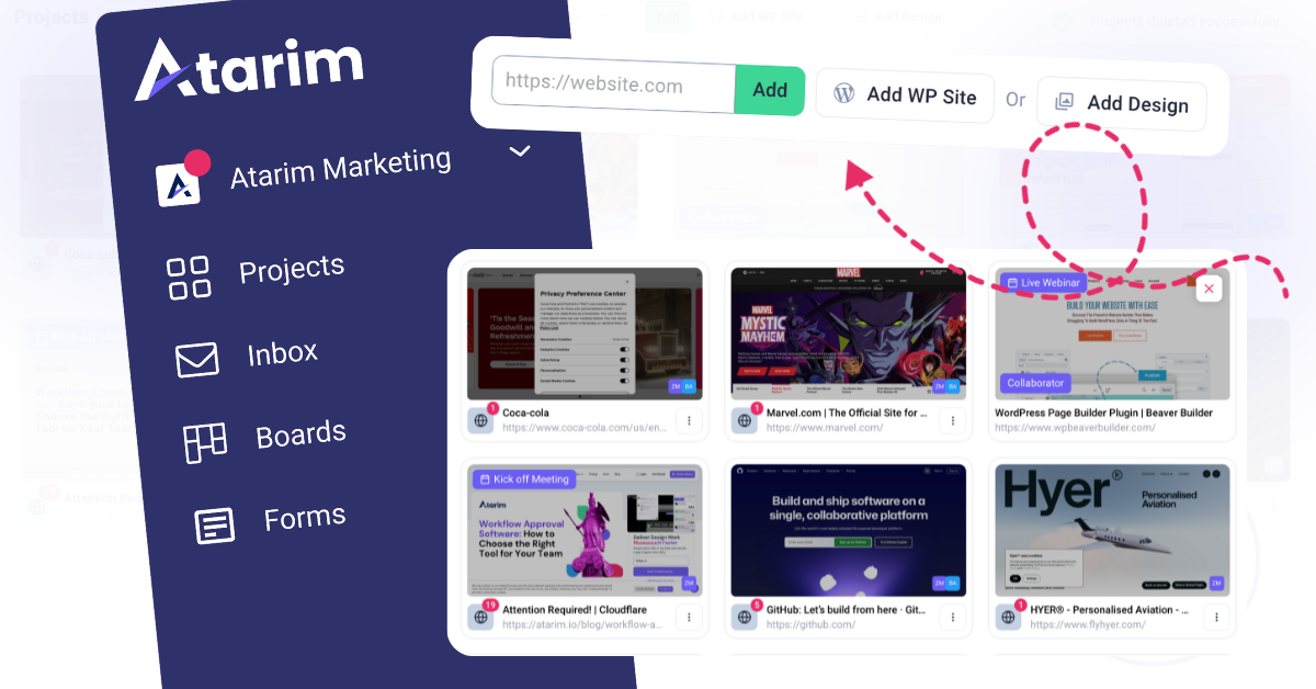 Create your first Atarim Project guide