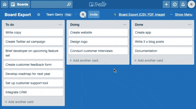 Trello board
