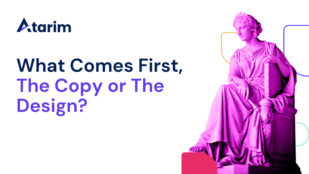 what comes first the copy or design