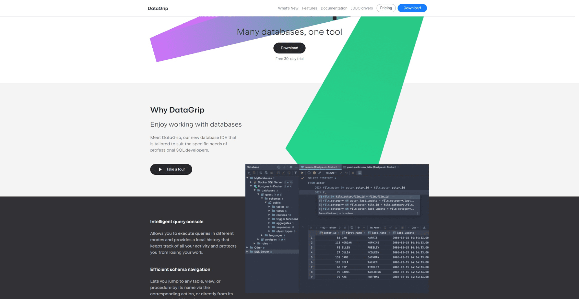 datagrip homepage
