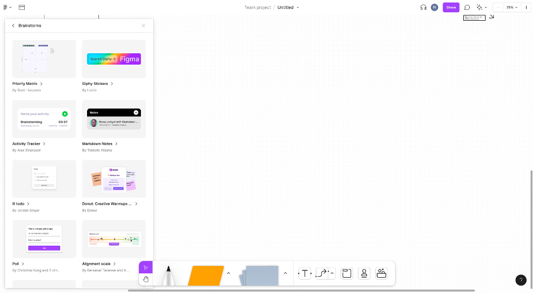 Figma's comprehensive assets panel