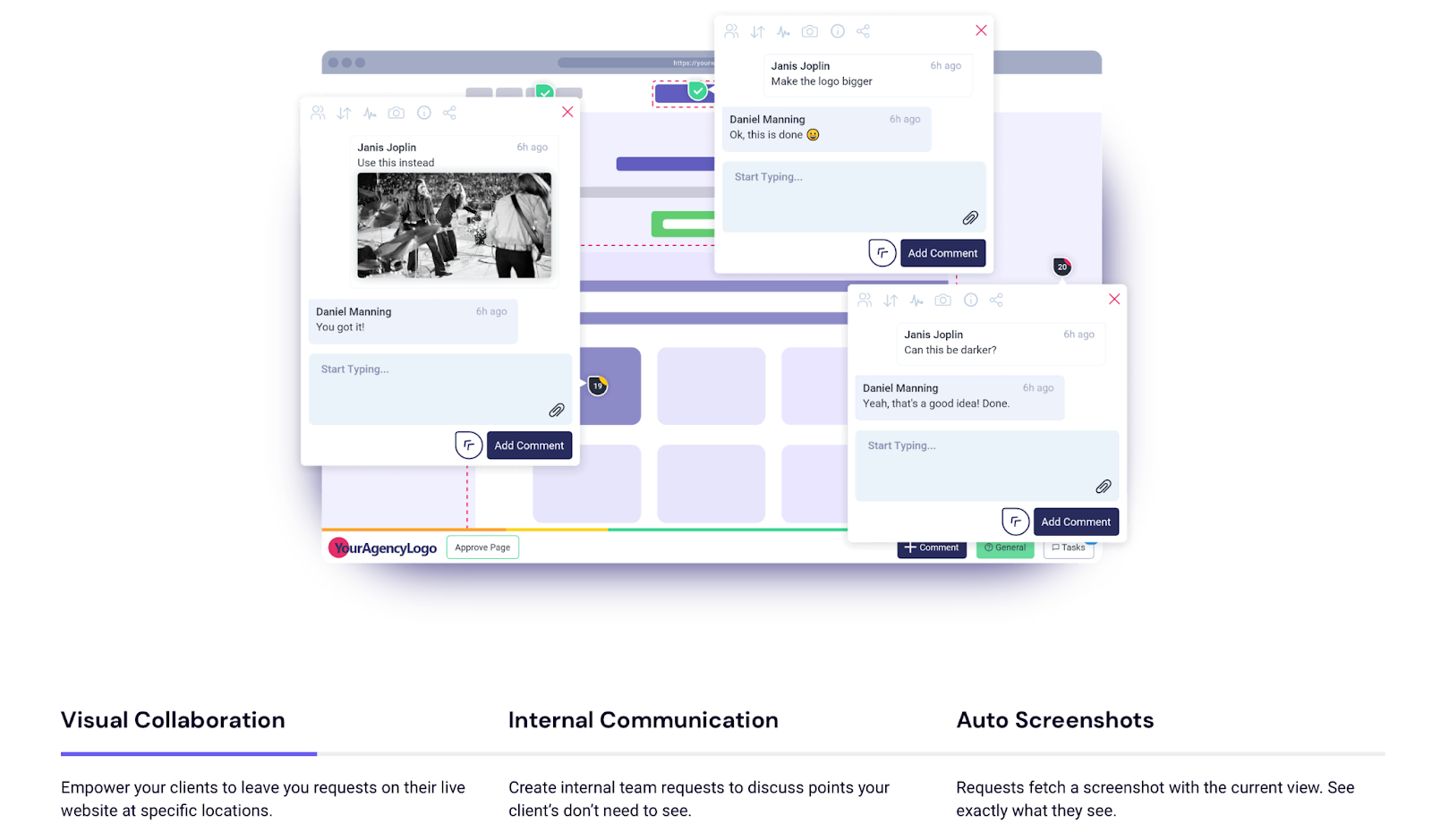 Atarim organizing website projects