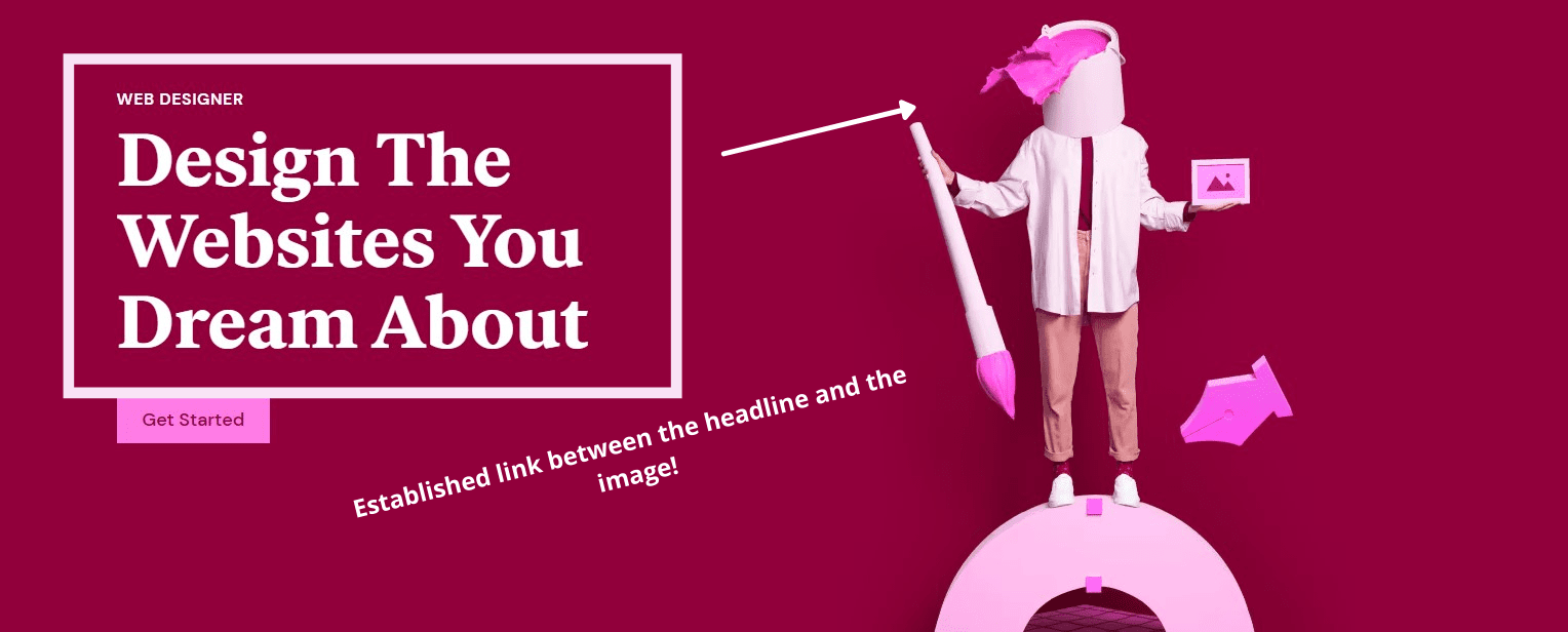 attention grabbing landing page design example