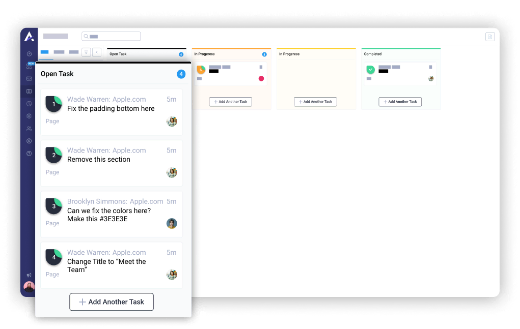 organize tasks inside Atarim