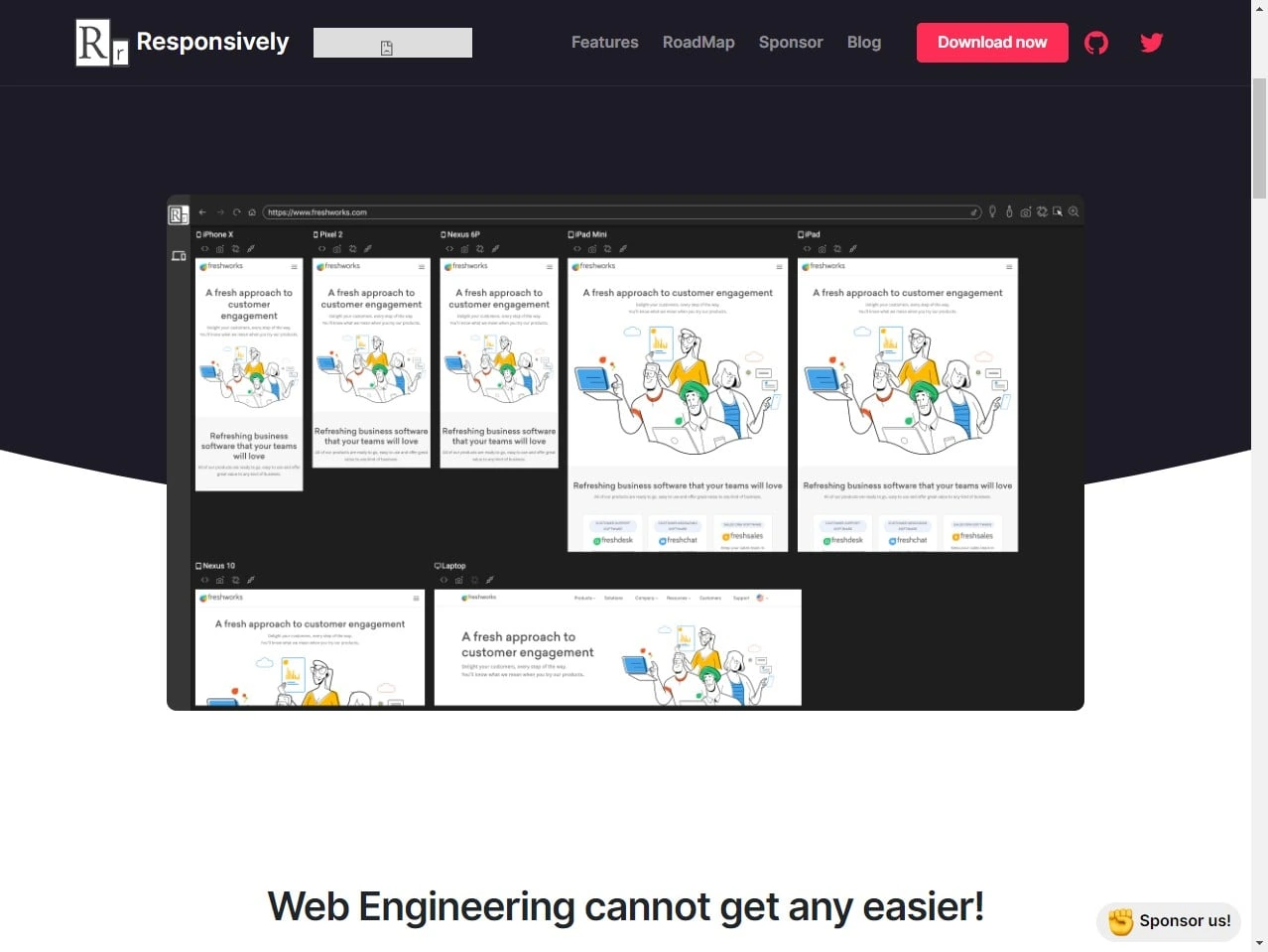 responsively homepage