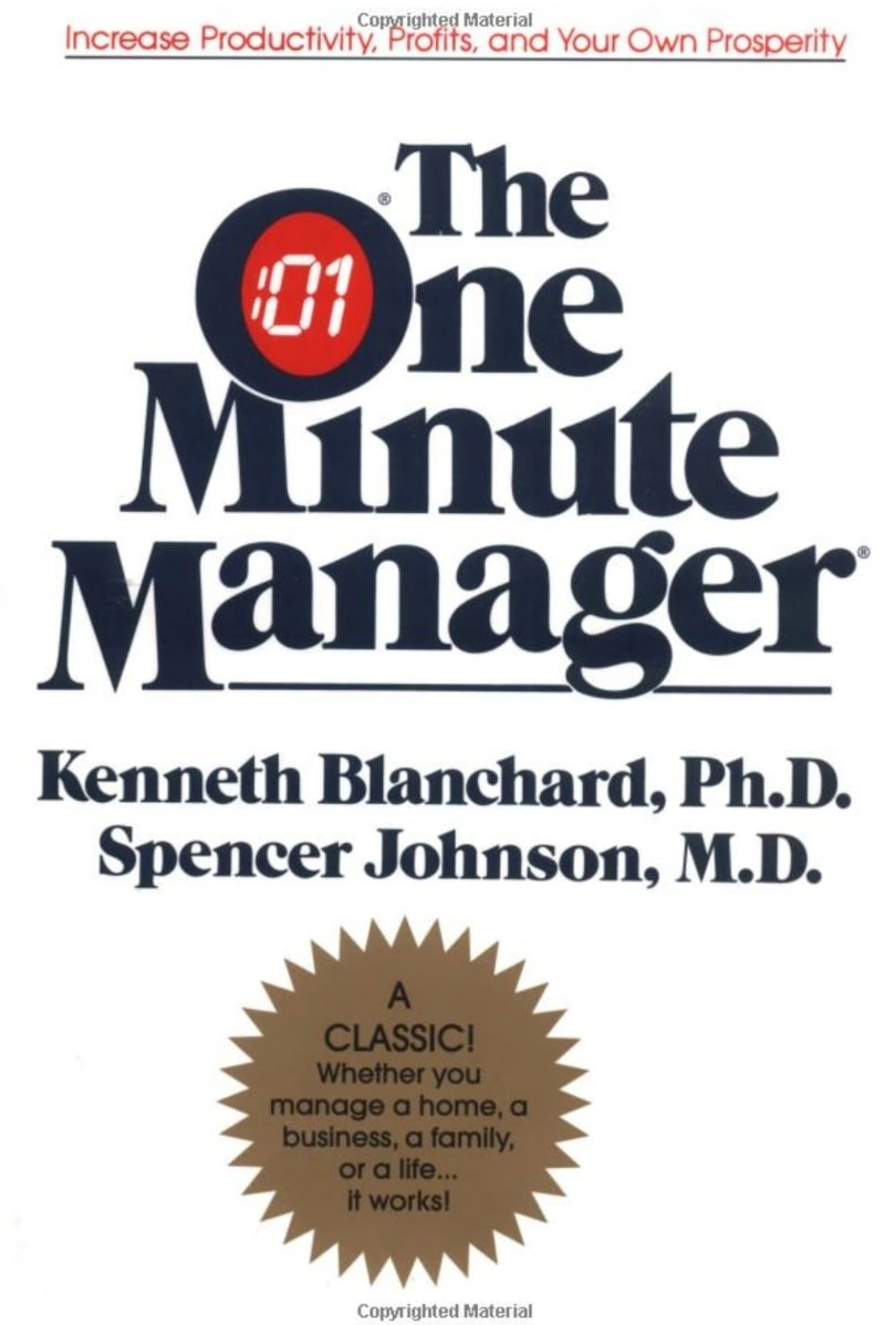 the one minute manager by kenneth blanchard and spencer johnson book cover
