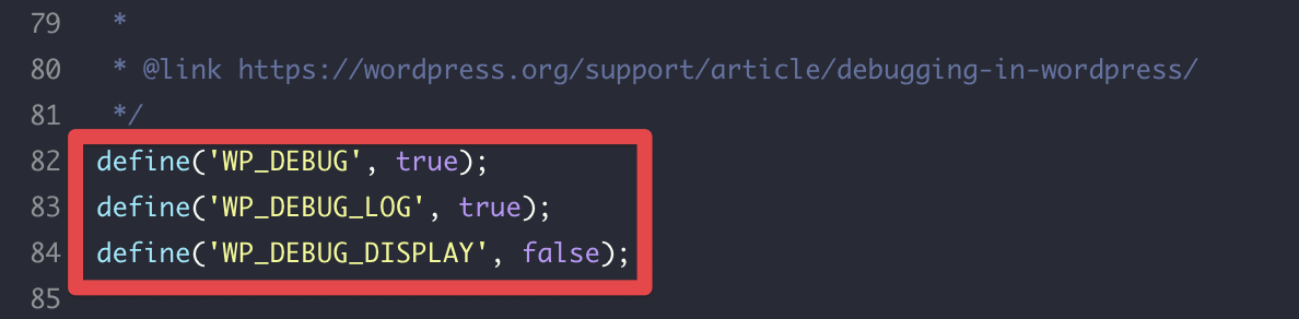 WP Config Debug Rule