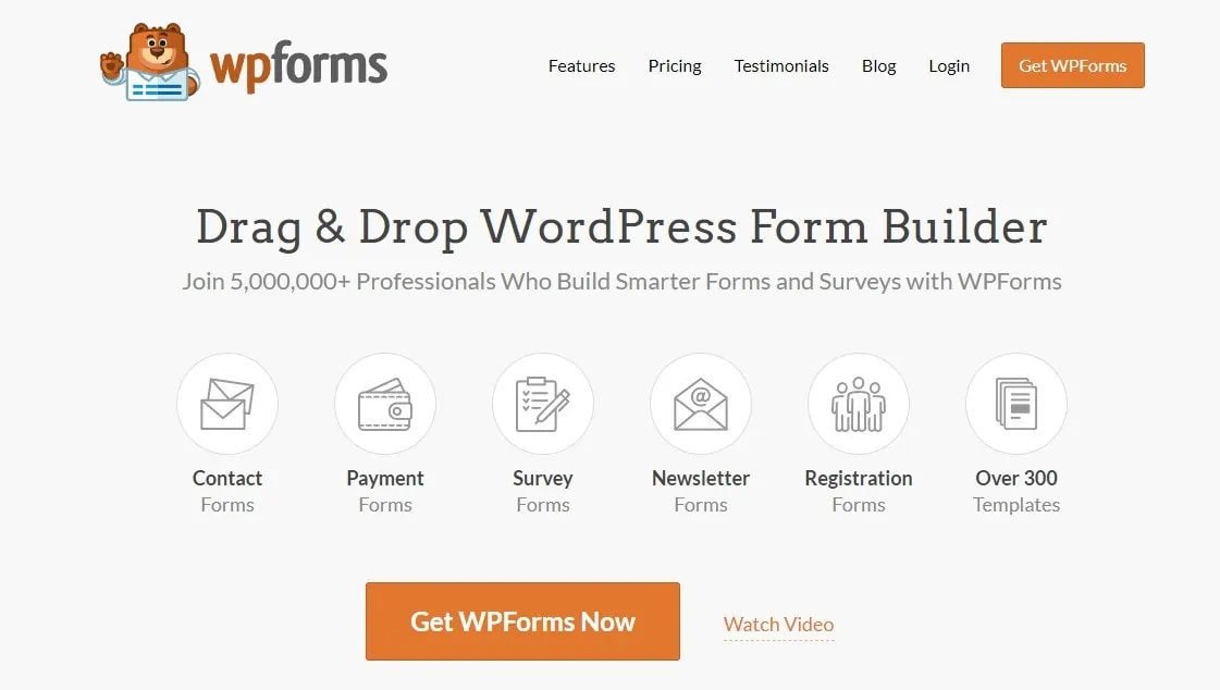 wpforms homepage